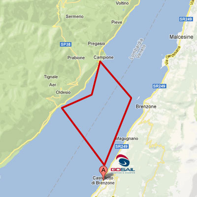 Itinerario_1g mappa lago di garda